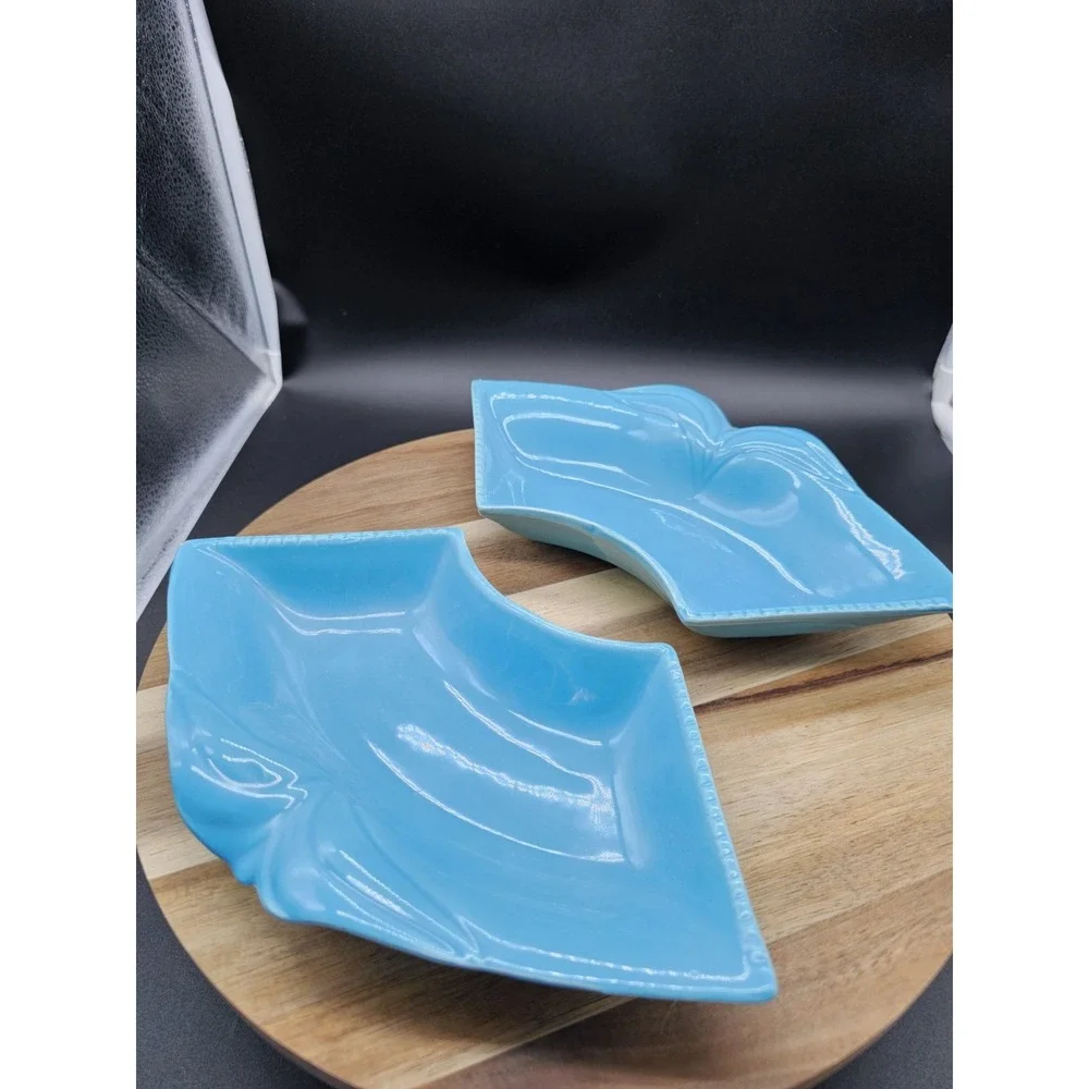 Set Of 2 Vintage California Pottery Lazy‎ Susan Serving Bowls #B273
